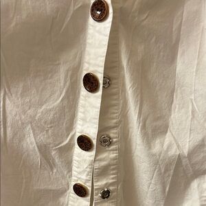Willi Smith Vintage Cream Colored Button-Up Top